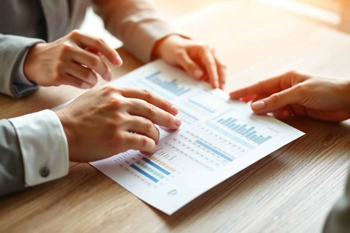 Comparing personal loan offers, rates and repayment charts on paper